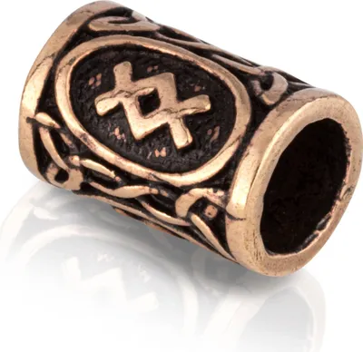 Produktbild von INGWAZ - Bronze Futhark Haar Bartperle Germanisch Keltisch Wikinger Gothic 3546