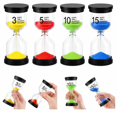 Image de Ensemble de 4 sabliers pour enfants avec minuterie visuelle