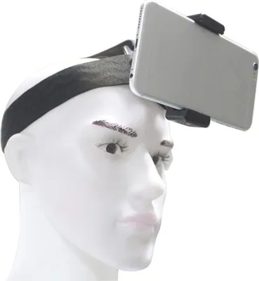 Produktbild von INF Kopfhalterung für Smartphone, Kopfgurt für GoPro Hero, Verstellbarer Kopfbandhalter mit Clip für Sportkamera Smartphone Universal