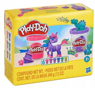 Image de Play-Doh Pâte à Modeler F9932 Scintillante Lot 6 Pots