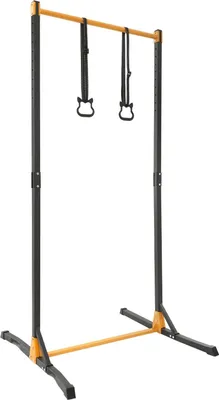 Zdjęcie produktu dla Stacja do podciągania się – wolnostojąca drążek do podciągania się – stal – regulowana wysokość 160–215 cm – nośność 400 kg – przenośna – czarna