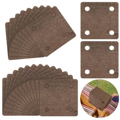 Produktbild von TRANKIELO® - 24 Stück Webkarten - Holzleisten - 5,5 x 5,5 cm - Handgefertigtes Webwerkzeug