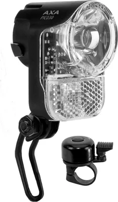 Obrázok produktu pre AXA Pico 30 Switch LED svetlomet E-Bike 6V 30 lux vrátane zvončeka na bicykel