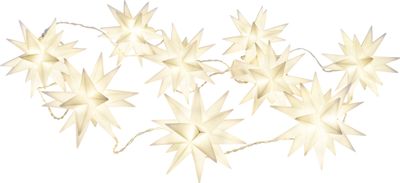 Näve Leuchten LED Lichterkette 3D-STERNE mit Diode LED Lichterkette 3D-STERNE mit Diode 9er-Outdoor-LED-Weihnachtslichterkette 3D-Sterne / XMAS Lights - rot