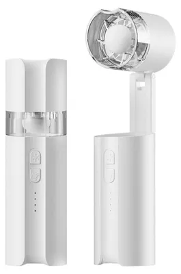 Produktbild von Zimilo Tragbarer Mini Ventilator mit LED Taschenlampe, 2 in 1 Funktion, 3000mAh Akku, 4 Stufen, 170 Grad neigbar, faltbar, für Reise, Büro, Outdoor