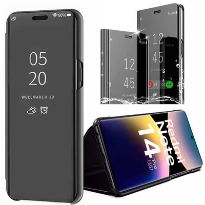 Image de Coque pour Xiaomi Redmi Note 14 Pro 5G, Protection Rigide Clear View Smart Case - Noir