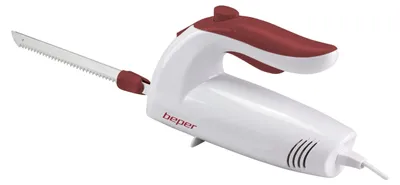 Elektrisches Küchenmesser 150 W, ABS, Weiß/Rot, 24,5 cm