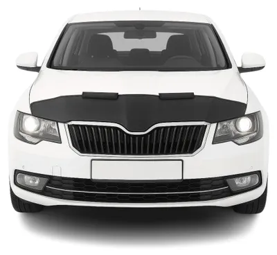 Produktbild von Haubenbra Steinschlagschutz Bonnet Bra für Skoda Superb 2013-2015 Schwarz Halb