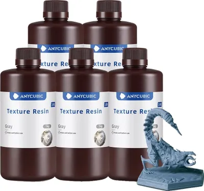 Produktbild von ANYCUBIC Texturharz, matte Oberfläche, hohe Präzision, Grau 5 kg