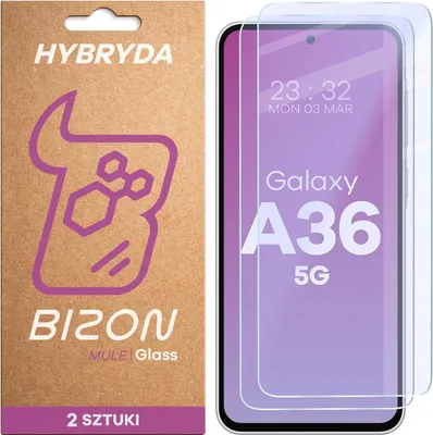 Produktbild von 2x Flexibles Hybridglas für Galaxy A36 5G, Bizon Glass Mule Duo