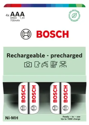 Produktbild von Wiederaufladbare, vorgeladene Akkus HR03B4P700-00 AAA 700 mAh, 4 Stück