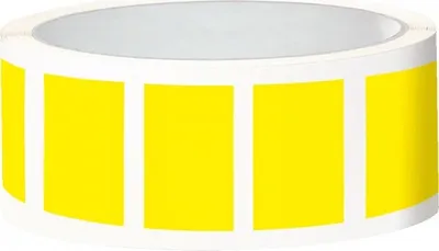 Produktbild von Dreifke® Aufkleber I Etikett, eckig, beschriftbar, gelb, Folie, selbstklebend...