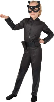 Catwoman Kostüm Mädchen, offiziell DC Comics, Gr. 5-7 Jahre