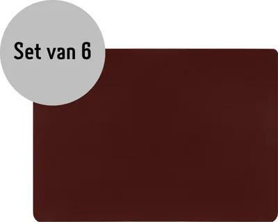 Produktbild von Krumble Tischset Kunstleder - Tischset - Tischsets - Untersetzer - Untersetzer - Rot - 6er Set