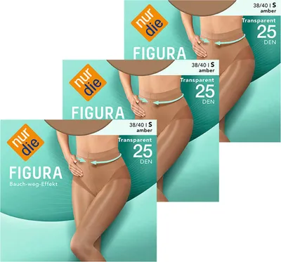Produktbild von NUR DIE 3-Pack Strumpfhose Figura 25 DEN - amber - 44-48