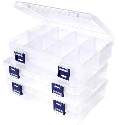 Produktbild von Omgoods – 3 große Aufbewahrungsboxen mit Fächern für Schmuck und Kosmetik
