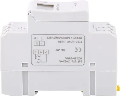 Obrázek produktu pro Digitální programovatelný časovač 15 A na DIN lištu s LCD displejem – programovatelné elektronické relé 220 V