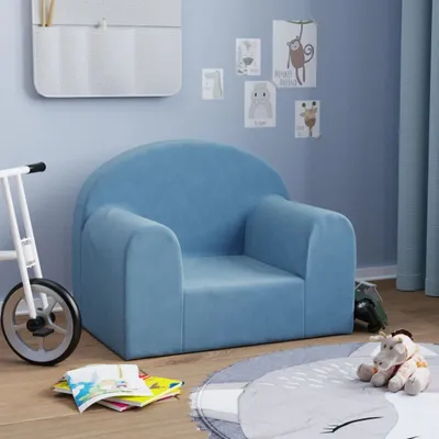 Produktbild von "im Angebot" Kindersofa Blau Weich Plüsch - Kindersofas CC16399