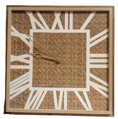Produktbild von Ewax Quadratische Holz Wanduhr Dekorativ