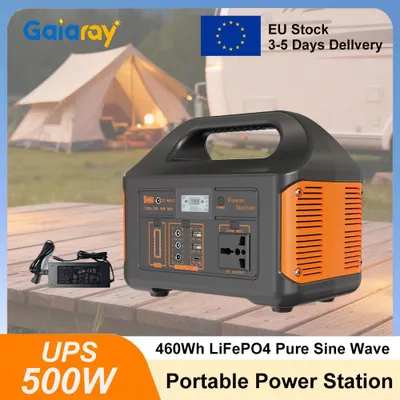 Obrázek produktu pro Přenosná nabíjecí stanice – Mobilní generátor – Nouzové napájení – Baterie pro kempování – 500W, 460Wh, LiFePO4
