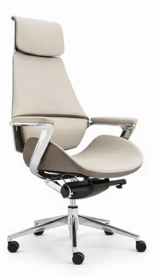 Obrázok produktu pre Ergonomická kancelárska stolička s nastaviteľnou opierkou hlavy a chrómovou základňou