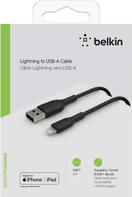 Immagine prodotto di Belkin CAA001BT3MBK cavo Lightning 3 m Nero