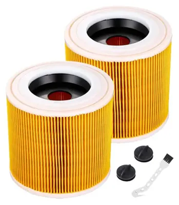 Produktbild von 2 Set Ersatzfilter für Kärcher Staubsauger – Kompatibel mit WD3, WD2, WD3P, MV2, MV3 – WD3 Ersatzfilter