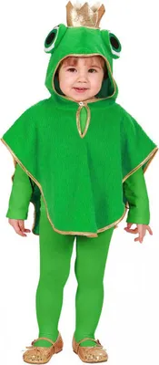 Produktbild von Froschkönig Plüschumhang für Kleinkinder Baby Größe: 110 / 3-4 Jahre