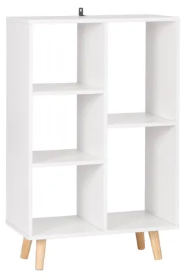 Immagine prodotto di Libreria a cubo con 5 scomparti | Bianco | 60x30x95 cm