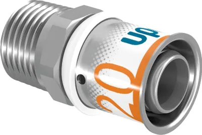 Obrázok produktu pre UPONOR S-Press PLUS, prechodová vsuvka, 20, R1/2"MT, 1 ks.
