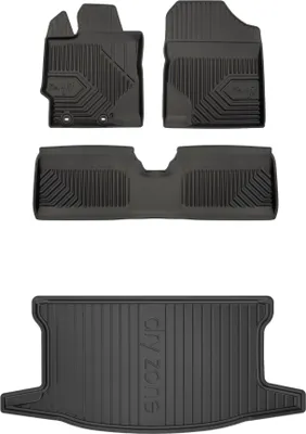 Produktbild von FROGUM Gummimatten Auto Fußmatten + Kofferraummatte für Toyota Yaris III 2011-20