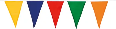 Image de Chaîne de fanion en tissu 10m coloré