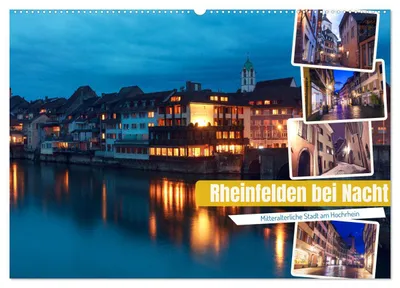 Produktbild von Rheinfelden bei Nacht (Wandkalender 2027 DIN A2 quer), CALVENDO Monatskalender