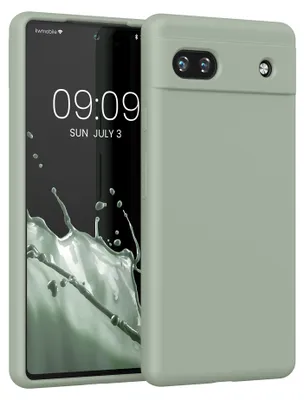 Produktbild von kwmobile Handyhülle für Google Pixel 6a Hülle, für Pixel 6a Case - Hülle Silikon - kabelloses Laden - Graugrün