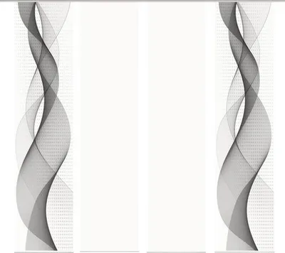 Produktbild von Schiebegardine Digitaldruck Opalia weiß grau 4er-Set 60x245 cm