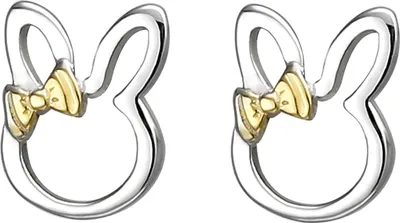 Produktbild von JOBO Kinder Ohrstecker Hase 925 Sterling Silber bicolor vergoldet Ohrringe