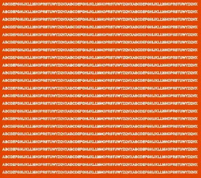 Produktbild von Selbstklebende Buchstaben, 3mm, Matt Orange, 1863 Stück