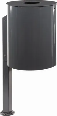 Produktbild von Abfallbehälter mit Pfosten moosgrün (RAL 6005)
