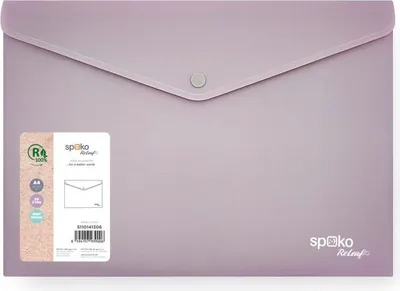 Zdjęcie produktu dla Koperta Spoko ReLeaf z przyciskiem SoftTouch A4 - fioletowa