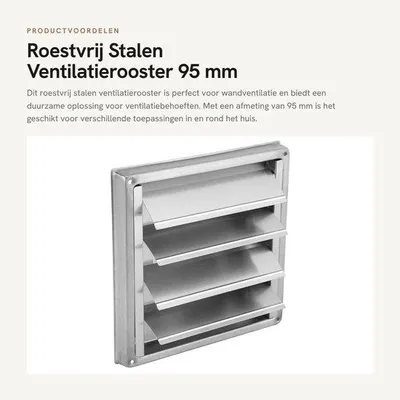 Obrázek produktu pro Nerezové ventilační mřížky, průměr 95 mm