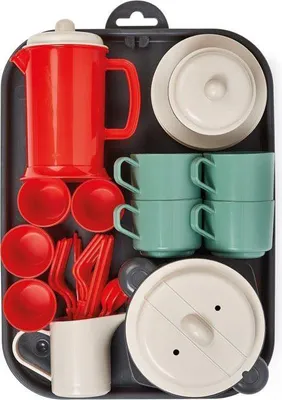Produktbild von Spielgeschirr Set, 8-teilig, 26,5 cm, mit Zubehör, ab 18 Monate