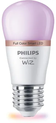 Produktbild von Philips LED WiZ Smart P45 Tropfen 4,9W = 40W E27 matt 470lm RGBW 2200-6500K Dimmbar App Google Alexa WiFi Bluetooth