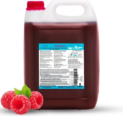 Produktbild von ICE BÄR Slush Sirup Konzentrat AZO FREI Himbeere 5 Liter