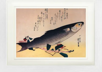 Produktbild von Utagawa Hiroshige Gerahmtes Bild Mit Edlem Passepartout | Wand-Bilder | Im Bilderrahmen - Graubarbe Und Kamelie, 1834-35 (30 x 40 cm)