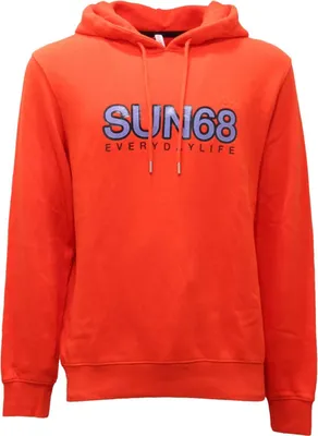 Imagen del producto de 0220AI - Sudadera de algodón para hombre SUN68, color naranja
