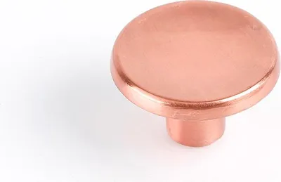 Zdjęcie produktu dla Blister z 2 okrągłymi gałkami meblowymi wykonanymi z zamaku z matowym wykończeniem w kolorze różowego złota mod.774 ø35mm rei