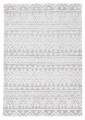Produktbild von Teppich Holly weicher Teppich Creme/Hellgrau 240x340 cm für Wohnzimmer, Schlafzimmer & Kinderzimmer