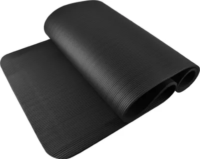 Obrázok produktu pre Gymnastická podložka Podložka na jogu Fitness podložka s ramenným popruhom NBR pena181x61,5x1cm Farba:modrá/sivá/čierna 7864, Farba:čierna/čierna