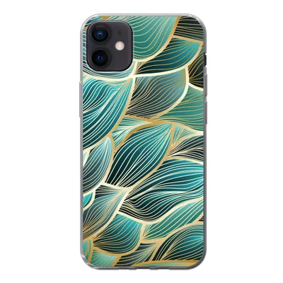 Produktbild von MuchoWow® Handyhülle Schutzhülle Hülle für iPhone 12 mini Muster - Gold - Abstrakt - Welle Silikon Softcase Handy Hülle - Bild