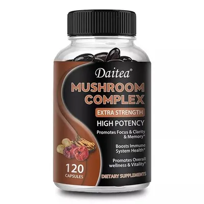 Immagine prodotto di Complesso di funghi (120 capsule) integratore alimentare, cervello, memoria, attenzione, concentrazione, sistema immunitario, vitalità, funghi
